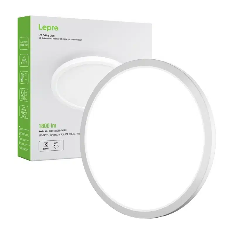 LEPRO 1500038 Φωτιστικό Οροφής, 18 W, 1800 lm - Image 2