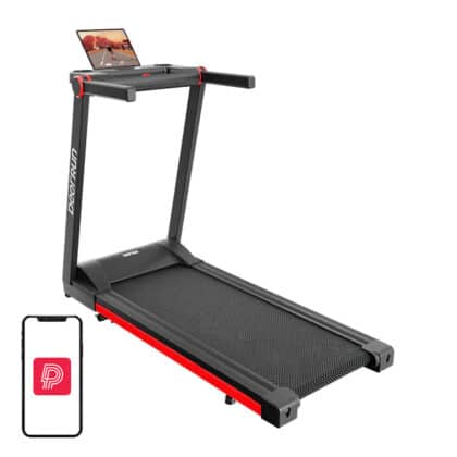 DeerRun A1 Pro Αναδιπλούμενος Ηλεκτρικός Διάδρομος, Μαύρος και Κόκκινος