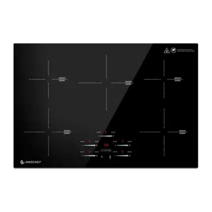 AMZCHEF CE-FS-I95S-GFFDD0 Επαγωγική Εστία 5 Ζωνών 9500 W, Μαύρη