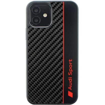 Audi Θήκη Σκληρή Carbon Fiber Stripe iPhone 11 / Xr 6.1" μαύρο AUS-TPUPCIP11-R8/D1-BK