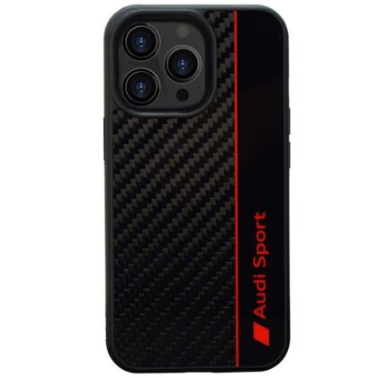 Audi iPhone 13 Pro Max 6.7" θήκη σκληρή ανθρακονήματα μαύρη AUS-TPUPCIP13PM-R8/D1-BK