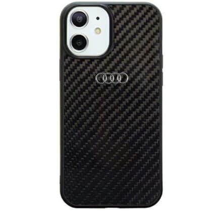 Audi θήκη Carbon Fiber iPhone 11 / Xr 6.1" μαύρη σκληρή AU-TPUPCIP11-R8/D2-BK