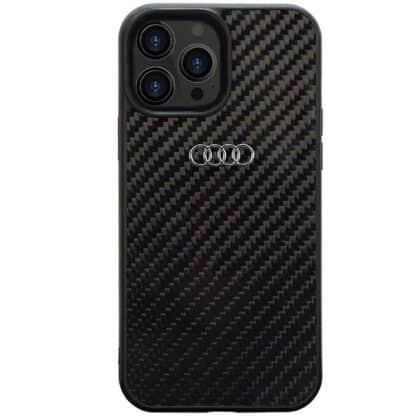 Audi θήκη σκληρή Carbon Fiber iPhone 14 Pro 6.1" μαύρο AU-TPUPCIP14P-R8/D2-BK
