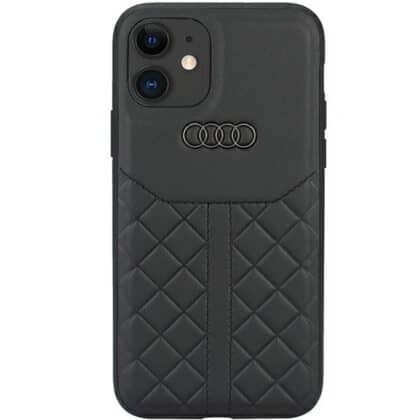 Audi Genuine Leather iPhone 11 / Xr 6.1" μαύρη σκληρή θήκη AU-TPUPCIP11R-Q8/D1-BK