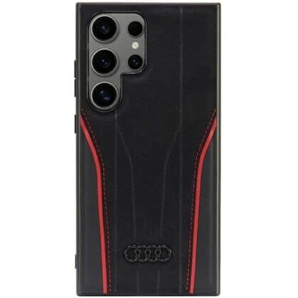 Audi Genuine Leather - θήκη για Samsung Galaxy S24 Ultra - Μαύρο