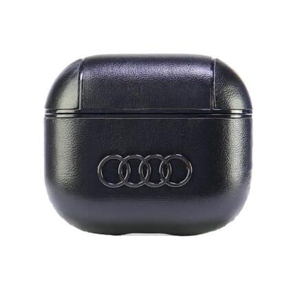 Audi AirPods 3 Θήκη Δερμάτινη Με Μεγάλο Λογότυπο, Μαύρη AU-AP3-GT/D3-BK