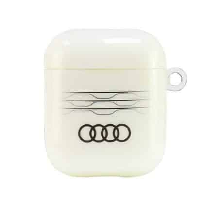 Audi IML Geometric Pattern θήκη AirPods 1/2 TPU/PC λευκή