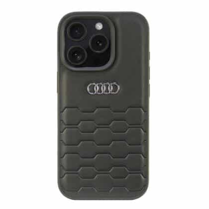 Audi AU-TPUPCIP16P-GT/D2-BK θήκη σκληρή συνθετικό δέρμα iPhone 16 Pro 6.3" μαύρο