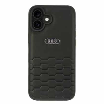 Audi AU-TPUPCIP16M-GT/D2-BK θήκη σκληρή συνθετικό δέρμα iPhone 16 Plus 6.7" μαύρο