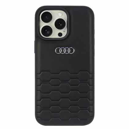 Audi θήκη συνθετικού δέρματος iPhone 16 Pro Max 6.9" μαύρο σκληρό AU-TPUPCIP16PM-GT/D2-BK