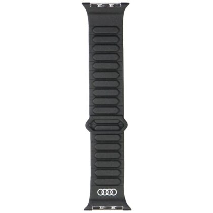 Audi Λουράκι με Λογότυπο, Συνθετικό Δέρμα, Μαγνητικός Κρίκος για Apple Watch 40/41/42mm, Μαύρο