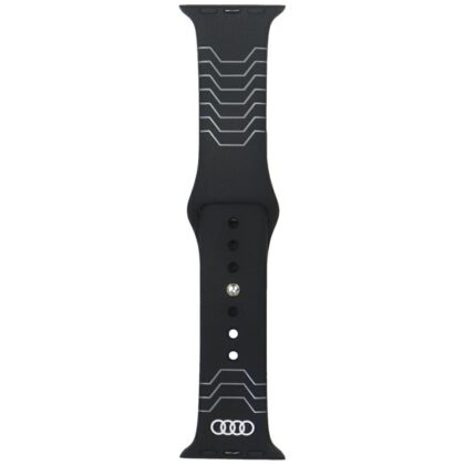 Audi Λουράκι Σιλικόνης Γεωμετρικό Μοτίβο για Apple Watch 40/41/42mm, Μαύρο