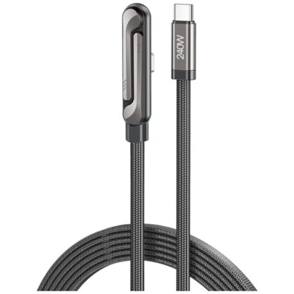 AWEI CM-12C Καλώδιο USB-C / USB-C με Βάση, Μαύρο