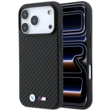 Θήκη BMW M Carbon Metal Logo MagSafe για iPhone 18 Pro μαύρο