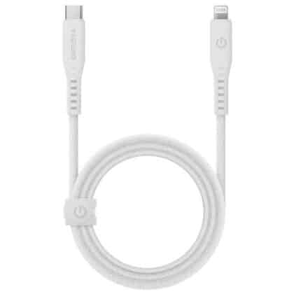 Energea Flow C94 Καλώδιο USB-C σε Lightning, 1.5m, 60W, 3A, PD, Γρήγορη Φόρτιση, Λευκό