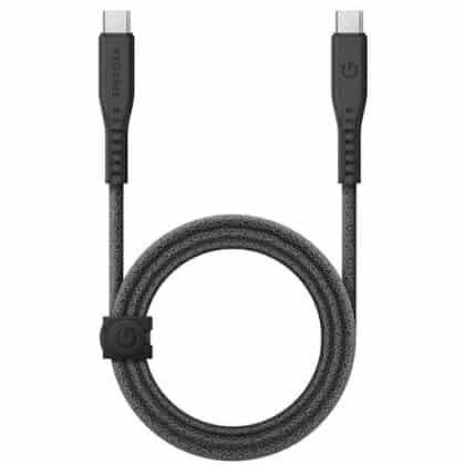 Energea Flow Καλώδιο USB-C σε USB-C 1.5m, Μαύρο, 240W, 5A, PD, Γρήγορη Φόρτιση