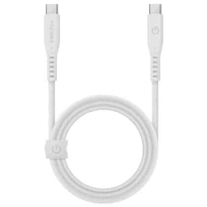 Energea Flow Καλώδιο USB-C σε USB-C 1.5m, 240W 5A PD, Γρήγορη Φόρτιση, Λευκό