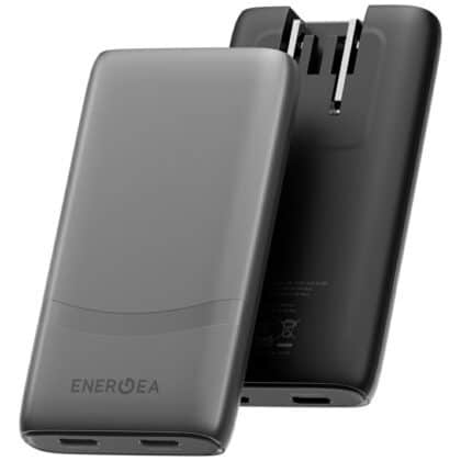 Energea TravelWorld Edge Φορτιστής Τοίχου 65W 2xUSB-C PD/PPS/QC3.0 (US/UK/EU), Γραφίτης