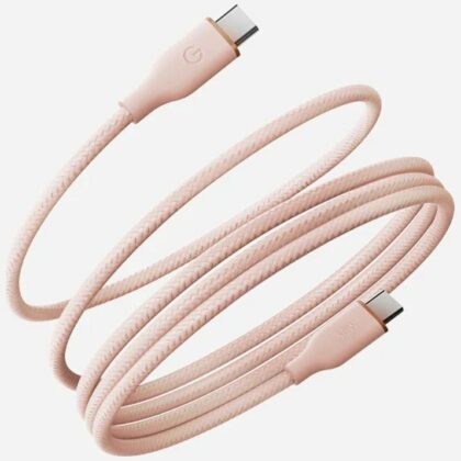 Energea Helix 60 Καλώδιο USB-C σε USB-C, Μαγνητικό 60W 480Mbps 1.5m, Ροζ