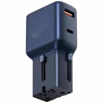 Energea TravelGo Adapter 35 Φορτιστής Τοίχου 35W USB-A/USB-C, Μπλε