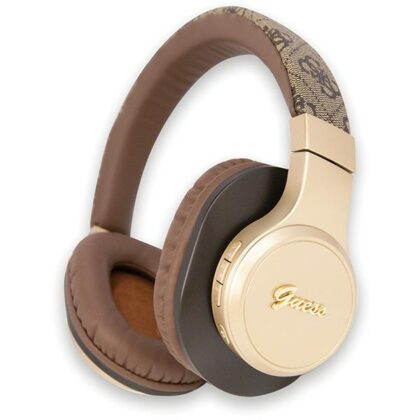 Guess GUBH604GEMW Ακουστικά Bluetooth On-Ear, Καφέ 4G Script