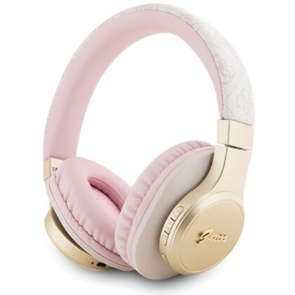 Guess GUBH604GEMP Ακουστικά Bluetooth On-Ear 4G Script, Ροζ