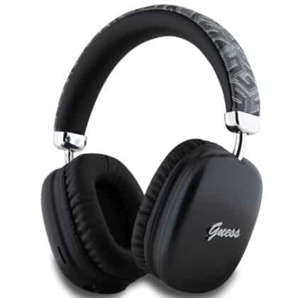 Guess GUBHK1GCTCSK Ακουστικά Bluetooth Over-Ear, Metallic Script Logo, Μαύρο