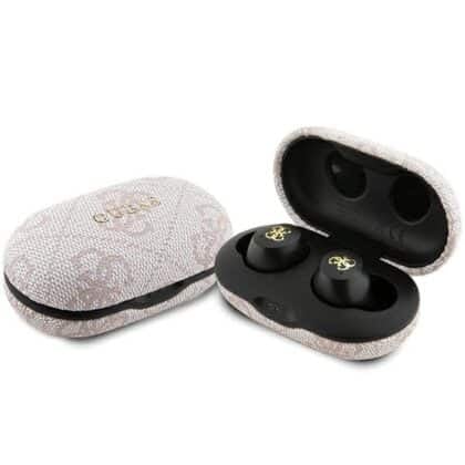 Guess GUTWSP4EGP Ακουστικά Bluetooth TWS, ENC, Βάση Φόρτισης, Ροζ 4G Metal