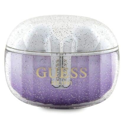 Guess GUTWSHDGKEEUTWS Bluetooth Ακουστικά TWS, Βάση Μωβ Glitter Gradient
