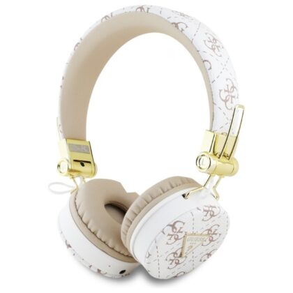 Guess GUBH70E4PTMH Ακουστικά Bluetooth Over-Ear ENC, Τριγωνικό Σχήμα, Λευκό