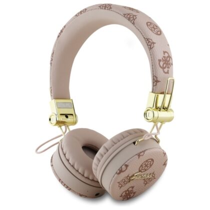 Guess GUBH70EPOSMW Ακουστικά Over-Ear Bluetooth ENC, Καφέ Peony Script Round Shape