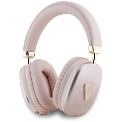 Guess Ακουστικά Over-Ear Bluetooth 5.3, Μεταλλικό Τρίγωνο Λογότυπο, Ροζ
