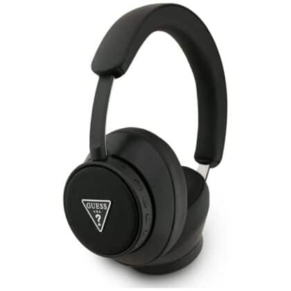 Guess Saffiano Triangle Logo Ακουστικά Over-Ear Bluetooth ENC, Μαύρο