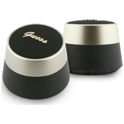 Guess Script Metal Logo Ηχείο Bluetooth 5W, Μαύρο