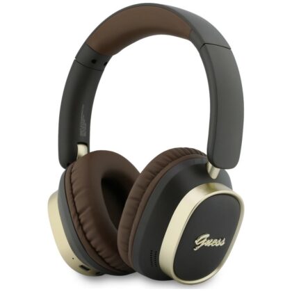 Guess Ακουστικά Bluetooth ENC Rectangle Metal Script, Καφέ