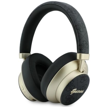Guess 4G Gold Script Metal Ακουστικά Κεφαλής Bluetooth, Μαύρο