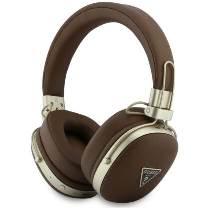 Guess Ακουστικά Bluetooth ENC, Metal Grained Triangle Logo, Καφέ
