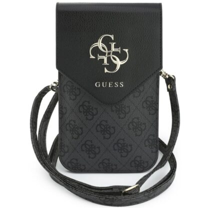 Guess Graines 4G & Classic Logos Τσάντα Τηλεφώνου, Μαύρη