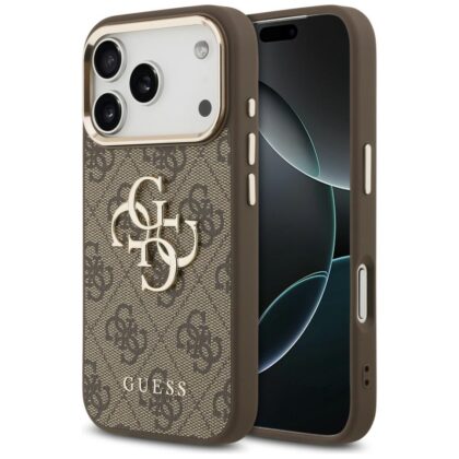 Θήκη Guess 4G Big 4G Classic Logo για iPhone 18 Pro Max / iPhone 17 Pro Max καφέ χρυσό