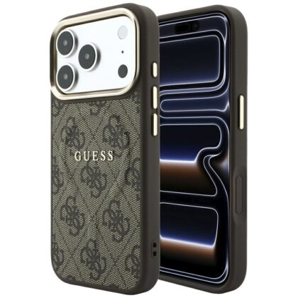 Guess Embossed 4G Classic MagSafe - θήκη για Apple iPhone 18 Pro Max / 17 Pro Max - Καφέ