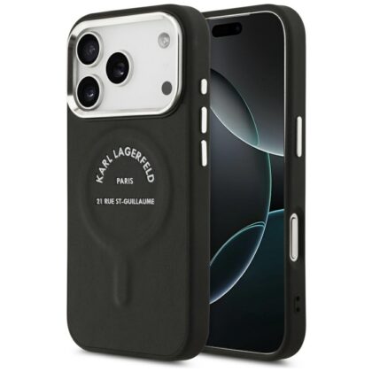 Karl Lagerfeld Karl Embossed Open Ring RSG Logo - θήκη για Apple iPhone 18 Pro Max / 17 Pro Max - Μαύρο