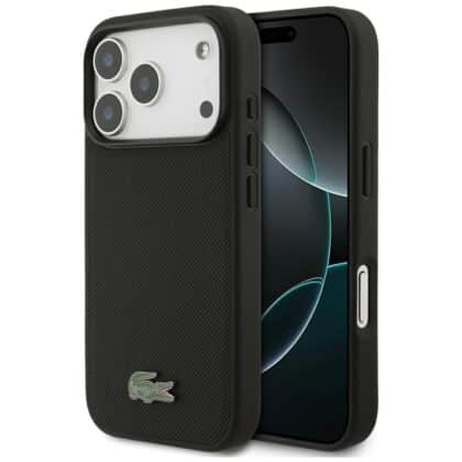 Θήκη Lacoste Petit Pique Lacquer Logo MagSafe για iPhone 18 Pro / 17 Pro μαύρο