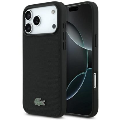 Θήκη Lacoste Petit Pique Lacquer Logo MagSafe για iPhone 18 Pro Max / 17 Pro Max μαύρο