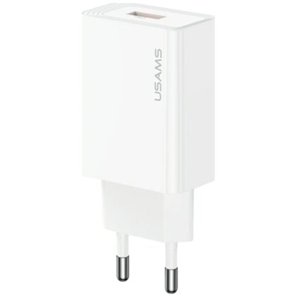 USAMS CC326 T69 Φορτιστής Τοίχου 2.1A USB-A, Λευκό