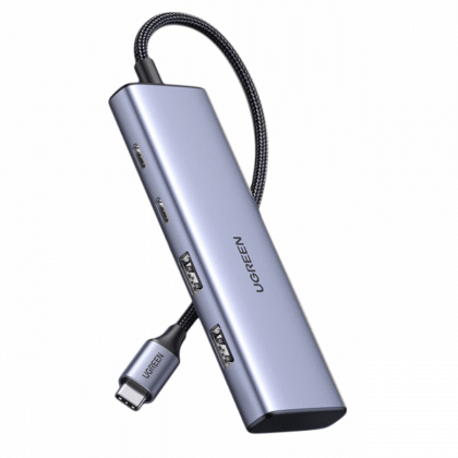 UGREEN CM473 USB-C Hub, 2 x USB-A 3.0 - 2 x USB-C, 0.20cm, Γκρι