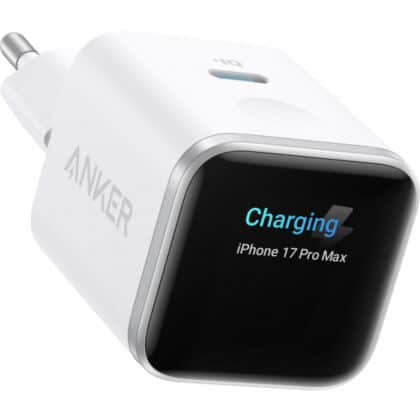 Anker A121DG21 Nano Display Φορτιστής Τοίχου 45W, 1 x USB-C, Λευκός
