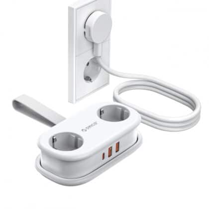 ORICO APP Πολυπρίζο, 2 x Schuko - 2 x USB-A - 1 x USB-C, Λευκό