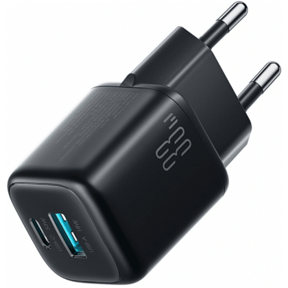 Joyroom JR-TG7 Φορτιστής Τοίχου 33W 3A, 1 x USB-A - 1 x USB-C με Καλώδιο USB-C, Μαύρος