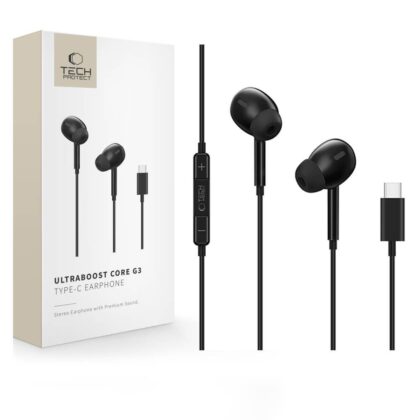 Tech-Protect Ultraboost Core G3 Ακουστικά USB-C, Μαύρο