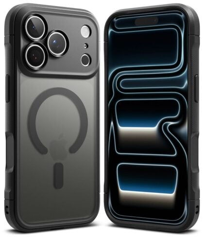 Γκρι θήκη Ringke Fusion Bold με ενσωματωμένο δακτύλιο MagSafe για iPhone 17 Pro Max